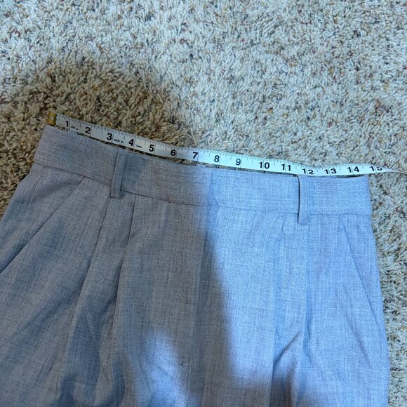 Abercrombie & Fitch Curve Love Sloane Tailored Pant Pleated Wide Leg Gray - Picture 14 of 16